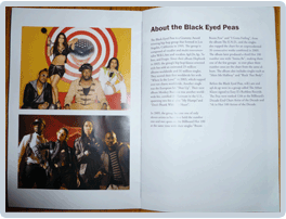 Black Eyed Peas Book made in Adobe InDesign